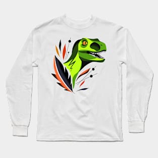 Colorblock velociraptor Long Sleeve T-Shirt